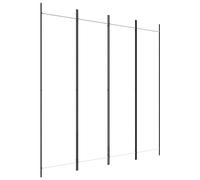 vidaXL Cloison de Séparation 4 Panneaux Séparateur de Pièce Pliable Diviseur Écran d'Intimité Paravent Décoration Salon Blanc 200x200 cm Tissu