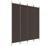 vidaXL Cloison de séparation pliable 4 panneaux tissu marron 200x220 cm