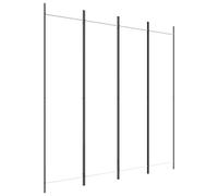 vidaXL Cloison de Séparation 4 Panneaux Séparateur de Pièce Pliable Diviseur Écran d'Intimité Paravent Décoration Salon Blanc 200x200 cm Tissu