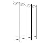 Kamerscherm met 4 panelen 160x200 cm stof wit350150