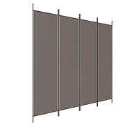 vidaXL Cloison de Séparation 4 Panneaux Séparateur de Pièce Pliable Diviseur Écran d'Intimité Paravent Décoration Salon Anthracite 200x200 cm Tissu
