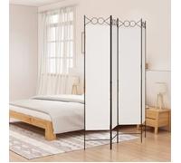 vidaXL Paravent 350150 4 panneaux 160x200 cm tissu blanc
