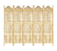vidaXL Cloison de séparation 5 panneaux 200x165 cm Bois de manguier