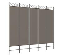 vidaXL Cloison de séparation 5 panneaux Anthracite 200x200 cm Tissu
