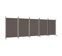 vidaXL Cloison de séparation 5 panneaux 433×180 cm Tissu Anthracite