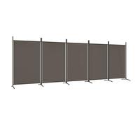 Kamerscherm met 5 panelen 433x180 cm stof antracietkleurig350268