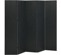 vidaXL Cloison de séparation 5 panneaux Noir 200x180 cm Acier Noir G