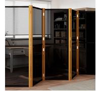 vidaXL Cloison de séparation 5 panneaux Noir 350x180 cm 319181