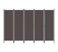 Kamerscherm met 5 panelen 250x180 cm antraciet320725