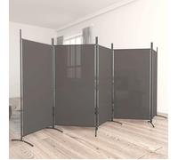 vidaXL Cloison de séparation 5 panneaux Anthracite 433x180 cm Tissu