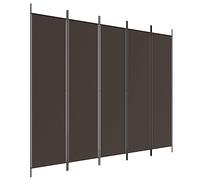 Cloison de Séparation 6 Panneaux Noir 300x200cm Tissu Paravent Diviseur vidaXL