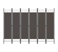 vidaXL Cloison de séparation 6 panneaux Anthracite 240x180 cm Gris