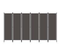 vidaXL Cloison de séparation 6 panneaux Anthracite 300 x 180 cm