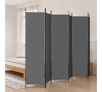 vidaXL Cloison de séparation 6 panneaux Anthracite 300x200 cm Tissu