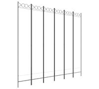 Kamerscherm met 6 panelen 240x220 cm stof wit350174