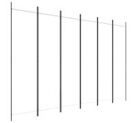 vidaXL Cloison de séparation 6 panneaux Blanc 300x200 cm Tissu Blanc