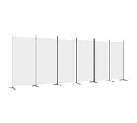 vidaXL Cloison de séparation 6 panneaux pliable tissu blanc 520x180 cm