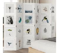 vidaXL Cloison de Séparation 6 Panneaux, Paravent de Chambre, Panneau de Séparateur de Pièce, Écran d'Intimité Salon Bureau, 358697