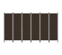 vidaXL Cloison de séparation 6 panneaux – Paravent intérieur marron 300x180 cm