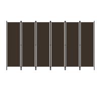 vidaXL Cloison de séparation 6 panneaux Marron 300x180 cm Marron