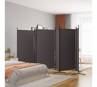 vidaXL Cloison de séparation 6 panneaux Marron 520x180 cm Tissu Marron