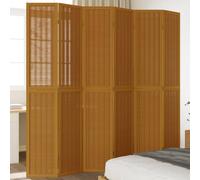 vidaXL Cloison de Séparation 6 Panneaux, Séparateur de Pièce, Écran d'Intimité, Paravent Chambre Salon, Marron Bois 358828