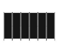 vidaXL Cloison de séparation 6 panneaux Noir 300x180 cm
