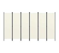 vidaXL Paravent Cloison de séparation 6 panneaux Écran d'intimité Blanc 300x180 cm