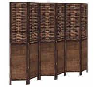 Kamerscherm met 6 panelen massief paulowniahout donkerbruin358714