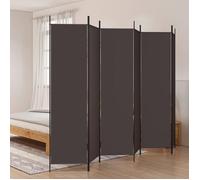 vidaXL Paravent 350191 6 panneaux 300x200 cm en tissu Marron G