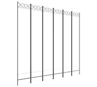 vidaXL Cloison de Séparation 6 Panneaux Séparateur de Pièce Pliable Diviseur Écran d'Intimité Paravent Décoration Salon Blanc 240x220 cm Tissu
