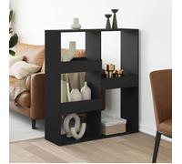 vidaXL Cloison de séparation noir 100x33x115 cm bois ingénierie Marron