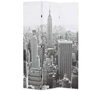 Cloison de Séparation Pliable 120x170cm New York Noir et Blanc Paravent vidaXL
