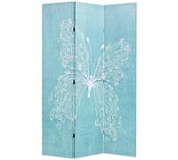 vidaXL Cloison de séparation pliable 120 x 170 cm Papillon Bleu Bleu