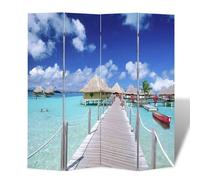 vidaXL Cloison de séparation pliable 160 x 170 cm Plage