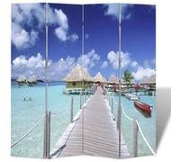 vidaXL Cloison de séparation 240476 – Pliable 160 x 170 cm Plage