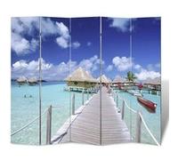 vidaXL Cloison de séparation pliable 200 x 170 cm Plage G