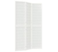 vidaXL Cloison de séparation pliable 3 panneaux 120x170 cm Blanc Blanc