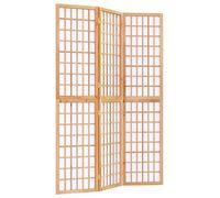 vidaXL Cloison de Séparation Pliable 3 Panneaux, Séparateur de Pièce, Écran de Protection, Paravent d'Intérieur, 120x170 cm Noir Bois Massif de Sapin