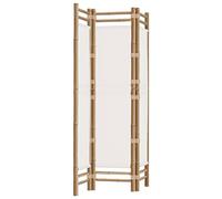 vidaXL Cloison de séparation Pliante 3 Panneaux 120 cm Bambou et Toile