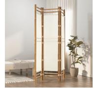 Séparateur de pièce pliable à 3 panneauxen toile de bambou naturel 120 cm Intérieur Extérieur