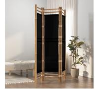 Cloison de séparation pliante 3 panneaux 120 cm Bambou et Toile
