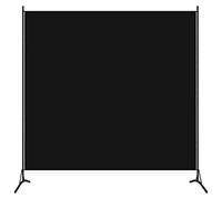 vidaXL Cloison de Séparation, Séparateur de Pièce, Écran d'Intimité, Paravent de Chambre à Coucher Maison Intérieur, Noir 175x180 cm Tissu