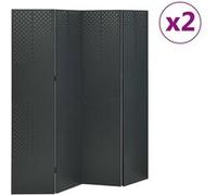vidaXL Cloisons de séparation 4 panneaux 2 pcs Anthracite 160x180 cm Anthracite
