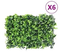 Vidaxl Clôture À Feuilles Artificielles 6 Pcs Vert 40x60 Cm