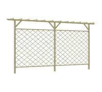 vidaXL Clôture de jardin à lattes avec pergola Bois