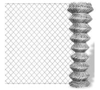 vidaXL Clôture à mailles losangées Acier galvanisé 25x1,25 m Argenté