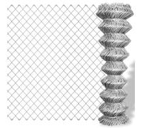 vidaXL Clôture à maillons de chaîne galvanisée 15 x 0.8 m