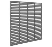 vidaXL Clôture à Persiennes Ombrage de Patio Store Pare-Vent Ecran Cloison Panneau de Clôture de Jardin Extérieur WPC 180x180 cm Gris