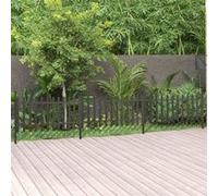 vidaXL ClÃ¿ture Ã piquets avec poteaux 3 pcs WPC 614x80 cm